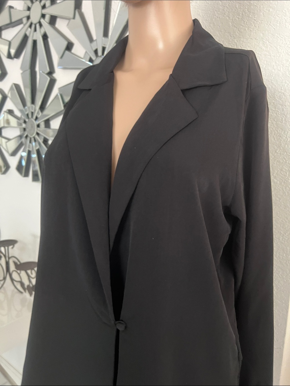 NWT(H&M) Black Women's Single-Button Blazer light Jacket size 8